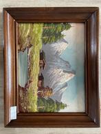 Schilderij: Berglandschap met huisje, Antiek en Kunst, Kunst | Schilderijen | Klassiek, Ophalen