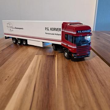 P.G. KORVER RENSWOUDE TOPLINE SCANIA & 3 ASSER KOELER + DOOS beschikbaar voor biedingen