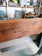 Unieke werktafel gemaakt uit een oude tekentafel 1946, Ophalen, Zo goed als nieuw