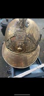 Brandweer helm antiek, Antiek en Kunst, Antiek | Koper en Brons, Ophalen of Verzenden