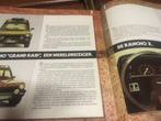 Talbot Matra Rancho originele brochure/auto folder '82, Verzenden, Zo goed als nieuw, Opel