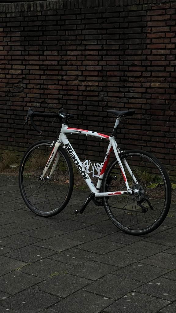 Bianchi Racefiets, Shimano Ultegra/105, 57CM Wit/Rood, Fietsen en Brommers, Fietsen | Racefietsen, Zo goed als nieuw, Heren, Overige merken