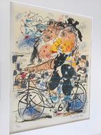 Kees Salentijn …..zeefdruk…Dama en Bicicleta, Antiek en Kunst, Kunst | Litho's en Zeefdrukken, Ophalen