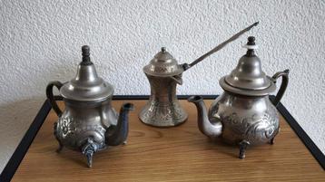 Vintage Marokkaanse Theepot Set beschikbaar voor biedingen