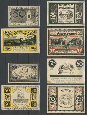 Stolzenau Weser 50-50-50-75 Pfg 1921 Noodgeld Biljet c-55 jd beschikbaar voor biedingen