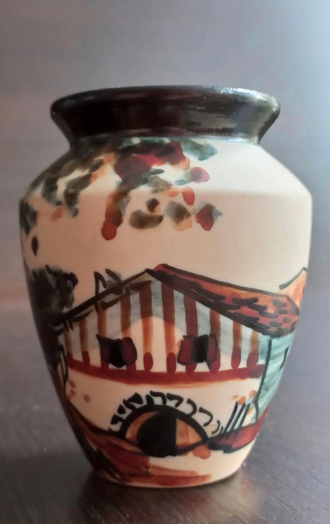 keramisch vaasje 1950s French Art Pottery geïnspireerd, Antiek en Kunst, Antiek | Keramiek en Aardewerk, Ophalen of Verzenden