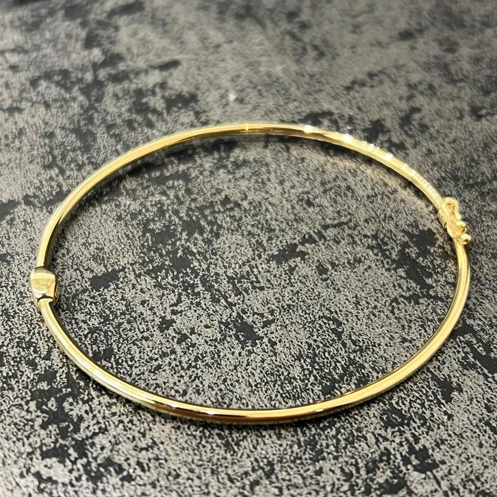14 karaats gouden slavenarmband prachtig model Italy, Sieraden, Tassen en Uiterlijk, Armbanden, Ophalen of Verzenden