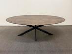 Ovale eettafel HPL roest print 220x120, Huis en Inrichting, Tafels | Eettafels, 100 tot 150 cm, 200 cm of meer, Ophalen of Verzenden