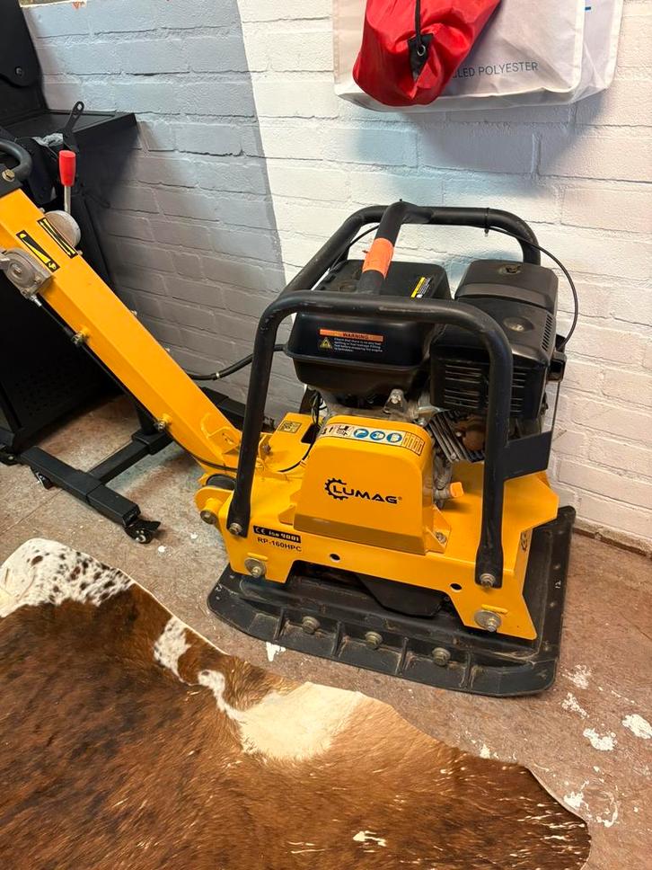 Lumag omkeerbare trilplaat benzine ZGAN, Tuin en Terras, Hand-tuingereedschap, Zo goed als nieuw, Overige soorten, Ophalen