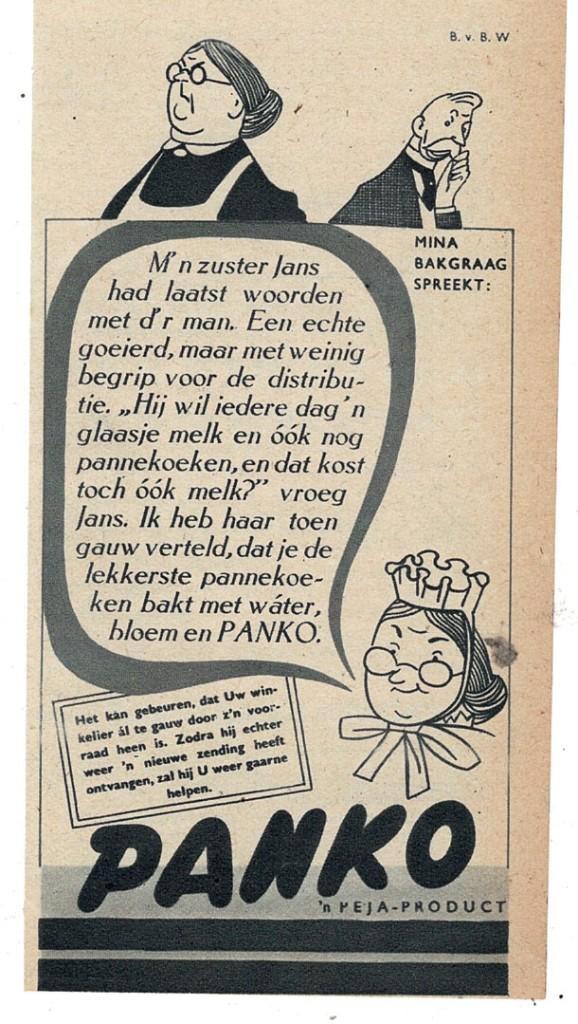 Mina Bakgraag spreekt: PANKO 'n PEJA-PRODUCT 1943, Verzamelen, Merken en Reclamevoorwerpen, Zo goed als nieuw, Overige typen, Verzenden
