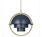 Te koop: Gubi Multi-Lite Hanglamp - Small - Blauw en messing, Minder dan 50 cm, Nieuw, Design, Ophalen of Verzenden