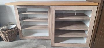 Ikea Besta kastjes met deuren en bovenblad