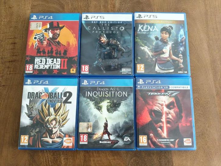 PS5 PS4 Kena Callisto Tekken Dragon Ball Red Dead Redemption, Spelcomputers en Games, Games | Sony PlayStation 5, Gebruikt, Ophalen of Verzenden