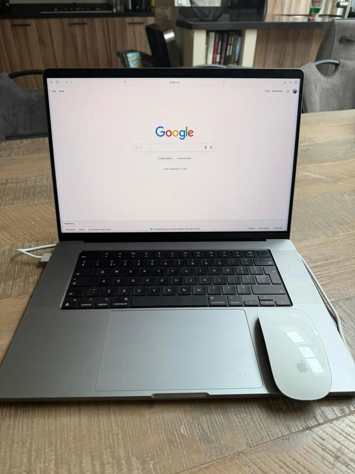 Macbook Pro 16inch 2021 28cycli, magic mouse 2, Computers en Software, Apple Macbooks, Zo goed als nieuw, MacBook Pro, 16 inch