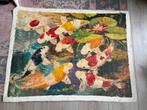 Indonesisch schilderij van karpers, Antiek en Kunst, Ophalen of Verzenden