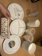 Feestartikelen plastic en kartonnen bordjes en bekers, Huis en Inrichting, Keuken | Tupperware, Ophalen of Verzenden, Zo goed als nieuw