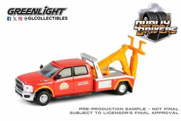 2022 Ram 3500 Dually Wrecker van Greenlight 1/64  beschikbaar voor biedingen