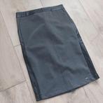 Milla rok / kokerrok grijs met leer - maat 36, Kleding | Dames, Rokken, Ophalen of Verzenden, Maat 36 (S), Grijs, Milla