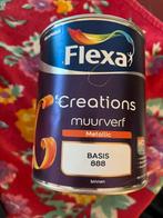 Flexa Creations Muurverf Goud Metallic basis 888- 1L, Overige kleuren, Nieuw, Ophalen of Verzenden, Verf