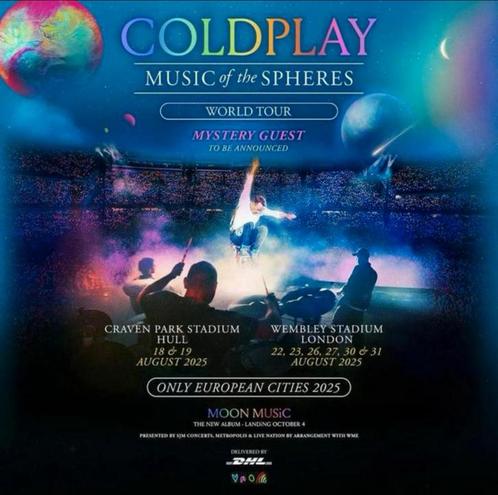 6x Tickets zitplaasten Coldplay Wembley 4 september, Tickets en Kaartjes, Concerten | Pop, Drie personen of meer, September