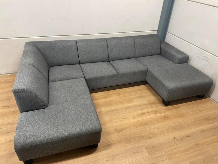 Mooie luxe grijze u bank - GEREINIGD!!!, Huis en Inrichting, Banken | Bankstellen, Zo goed als nieuw, Hoekbank, Vierpersoons of meer