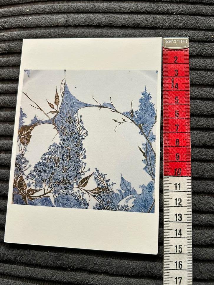 798. Kunstkaart detail theeblad Rozenburg Denhaag, Verzamelen, Ansichtkaarten | Themakaarten, Ongelopen, Ophalen of Verzenden