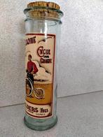 Vintage Glazen Spaghetti pot met kurk deksel , Ophalen of Verzenden, Zo goed als nieuw