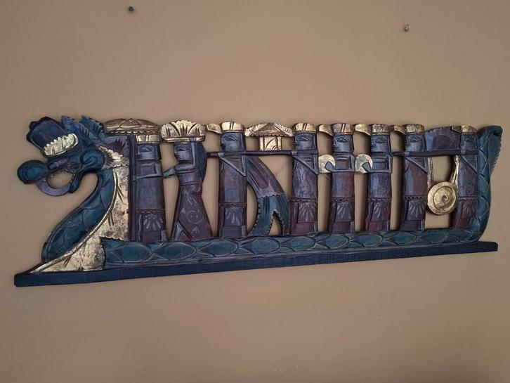 Indonesische Drakenboot 99 x 29 cm, Antiek en Kunst, Kunst | Niet-Westerse kunst, Ophalen of Verzenden