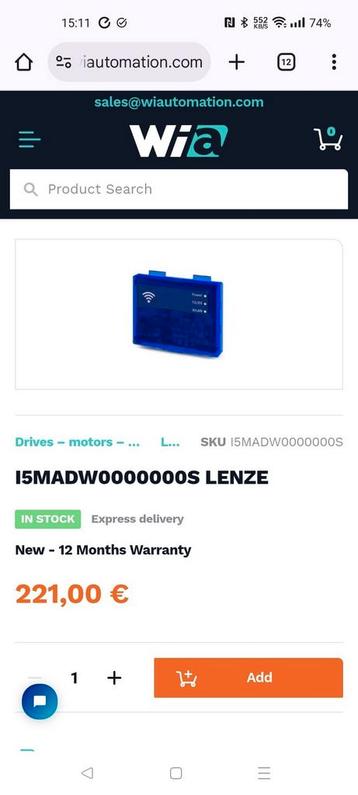 Lenze wlan module  beschikbaar voor biedingen