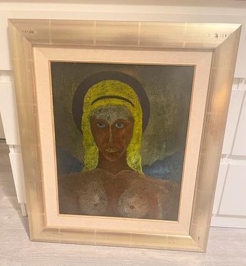 Mysterieuze vrouw olieverf schilderij beschikbaar voor biedingen