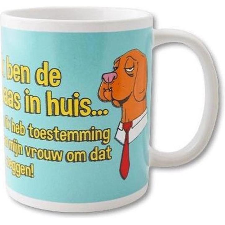 Beker Ik ben de baas in huis…, Huis en Inrichting, Keuken | Servies, Nieuw, Overige typen, Overige stijlen, Aardewerk, Ophalen of Verzenden