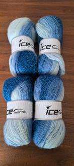 Ice Yarns angora glitz Verloopgaren - 4 Bollen, Hobby en Vrije tijd, Breien en Haken, Ophalen of Verzenden, Nieuw, Breien of Haken