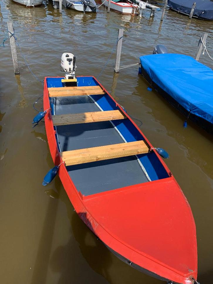 Leuk bootje, Watersport en Boten, Motorboten en Motorjachten, Gebruikt, Staal, Tot 6 meter, Benzine, Buitenboordmotor, Minder dan 10 pk