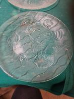 borden glas schelpenpatroon merk kim indonesien, Antiek en Kunst, Ophalen of Verzenden