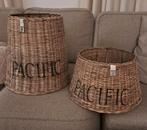 Twee Riviera Maison rieten lampenkappen, Ophalen, Gebruikt, Rond