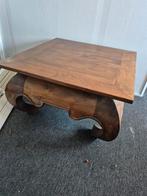 Antieke teakhouten Opium Salontafel, Huis en Inrichting, Tafels | Salontafels, Gebruikt, 50 tot 100 cm, Vierkant, 50 tot 100 cm