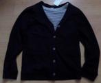 NIEUW: Zwart , dunner katoenen vest met shirt erin maat 134/, Ophalen of Verzenden, Nieuw, Jongen, Trui of Vest