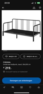 IKEA Fyresdal bed slaapbank uitschuifbaar, Huis en Inrichting, Ophalen, 90 cm, Eenpersoons, Zwart