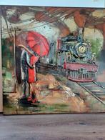Eliassen 3D Metalen Schilderij - Romantische Trein Scene, Antiek en Kunst, Ophalen