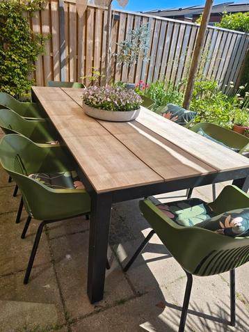 Hartman tuinset 8 stoelen, 2x extra zitting, polywood tafel beschikbaar voor biedingen