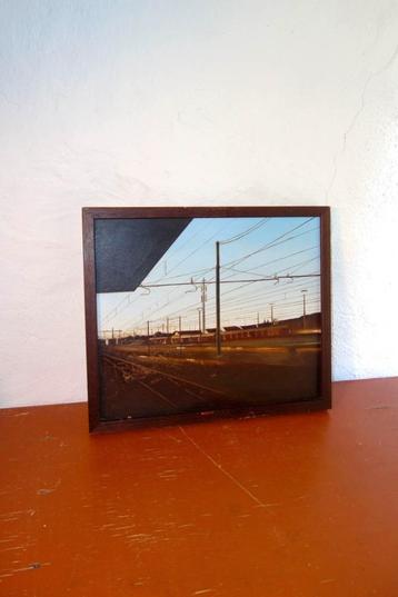 Y2K indie spoorweg schilderij * gesigneerd * industrieel beschikbaar voor biedingen