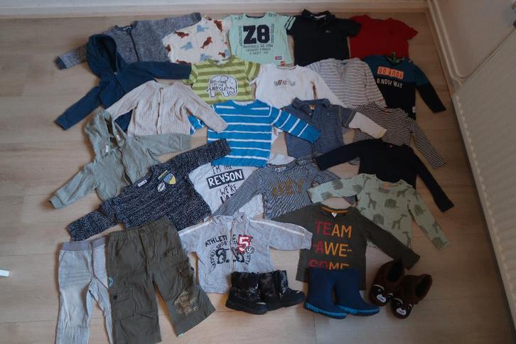 Jongens kinderkleding pakket maat 80 + schoentjes maat 22/23, Kinderen en Baby's, Babykleding | Maat 80, Gebruikt, Jongetje, Truitje of Vestje