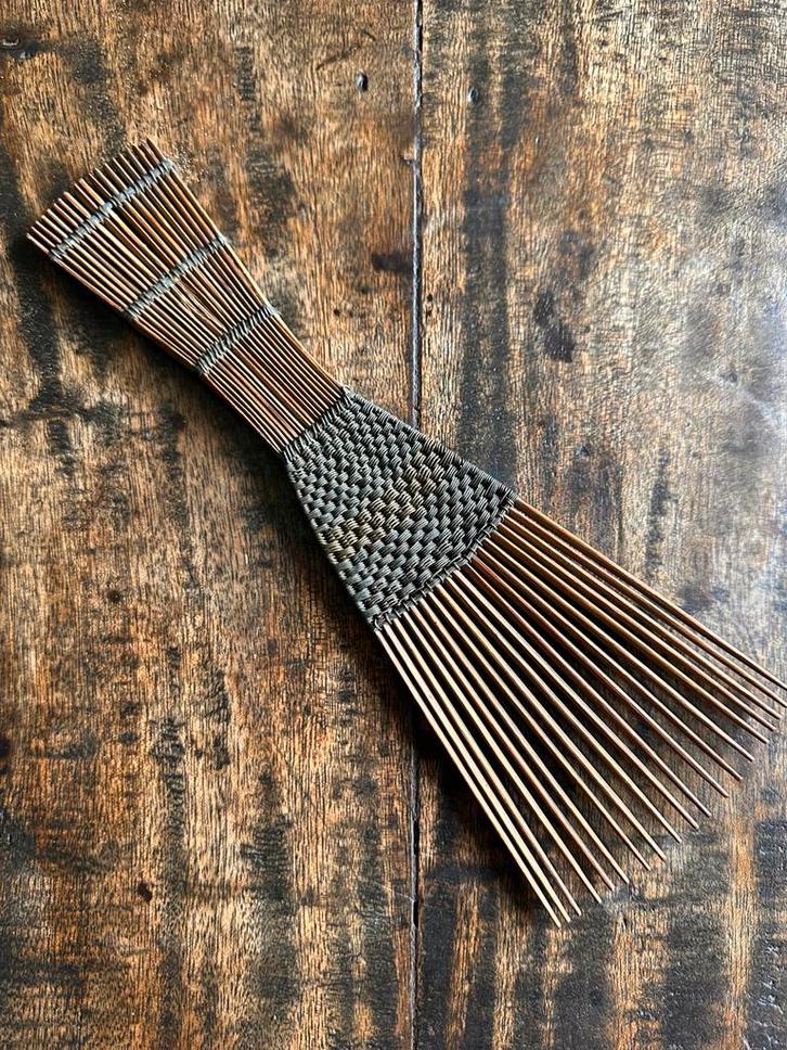 Antieke Bakongo haarkam collectie Antropoloog 1919 Congo, Antiek en Kunst, Kunst | Niet-Westerse kunst, Ophalen of Verzenden