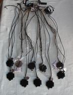 Partij Exoal lange kettingen met groot kruis Onyx, 7 stuks, Sieraden, Tassen en Uiterlijk, Met edelsteen, Zwart, Nieuw, Ophalen of Verzenden