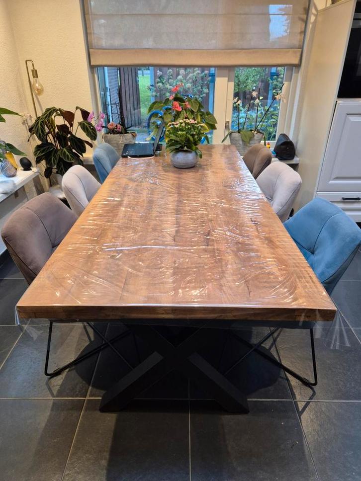 Eetkamerstoelen (set), Huis en Inrichting, Tafels | Eettafels, Gebruikt, Minder dan 50 cm, Minder dan 50 cm, Rechthoekig, Metaal