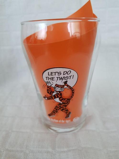 esso glas tijgerglas retro glas Essotijger Twist, Verzamelen, Merken en Reclamevoorwerpen, Zo goed als nieuw, Gebruiksvoorwerp