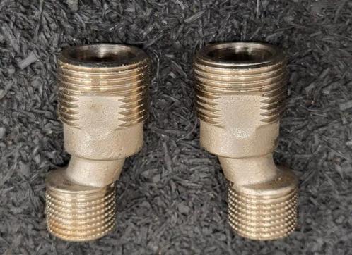 2x S-Koppelingen voor montage thermostatische douchekraan., Doe-het-zelf en Verbouw, Sanitair, Nieuw, Overige typen, Koper, Ophalen of Verzenden