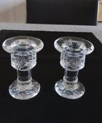 Set/2 Kosta Boda kandelaars Daisy 12 cm. Zweden, vintage, Ophalen of Verzenden, Glas