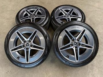 18 inch originele AMG velgen + zomerbanden Mercedes C klasse