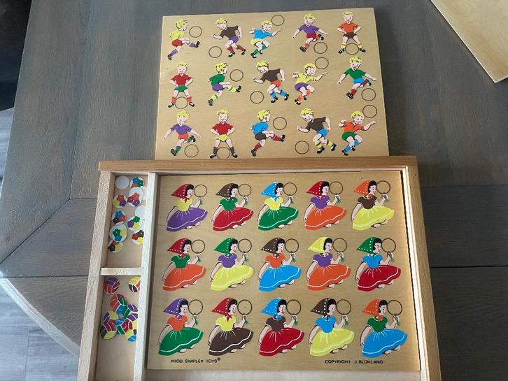 HOUTEN KLEURENSPEL - WD014, Kinderen en Baby's, Speelgoed | Houten speelgoed, Gebruikt, Overige typen, Ophalen of Verzenden